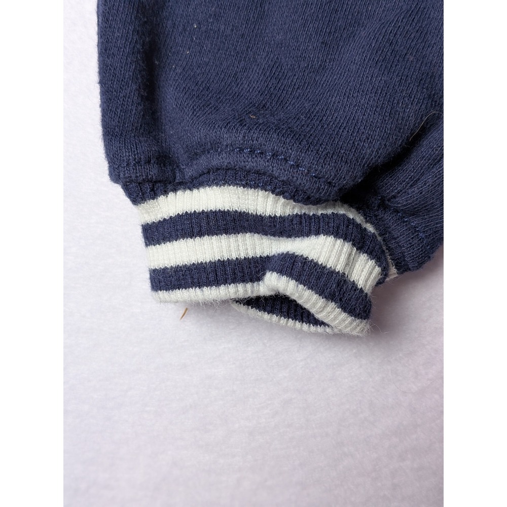Gymboree Baby Boy Navy Blue Fleece Jogger Pants Striped Cuffs 3-6 Months - Picture 4 of 8